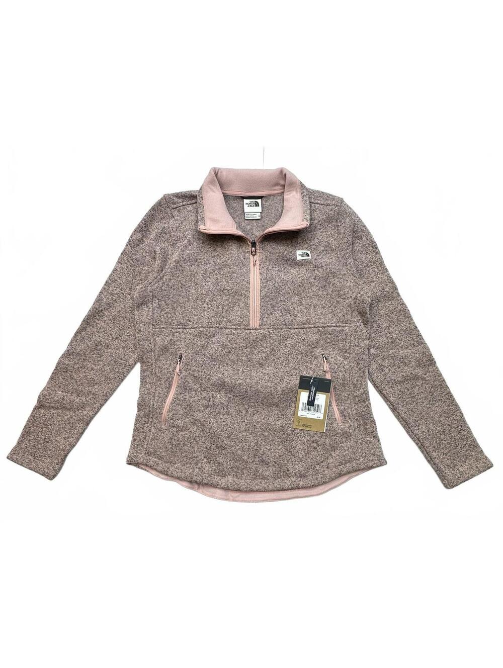 The North Face Women’s 1/4 Zip Sweater Fleece Pullover Medium Rose Tan NWT